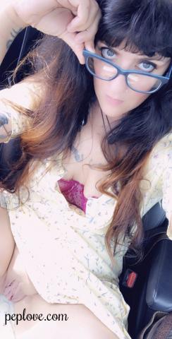 Emily flashes her pussy in the car - are you looking?